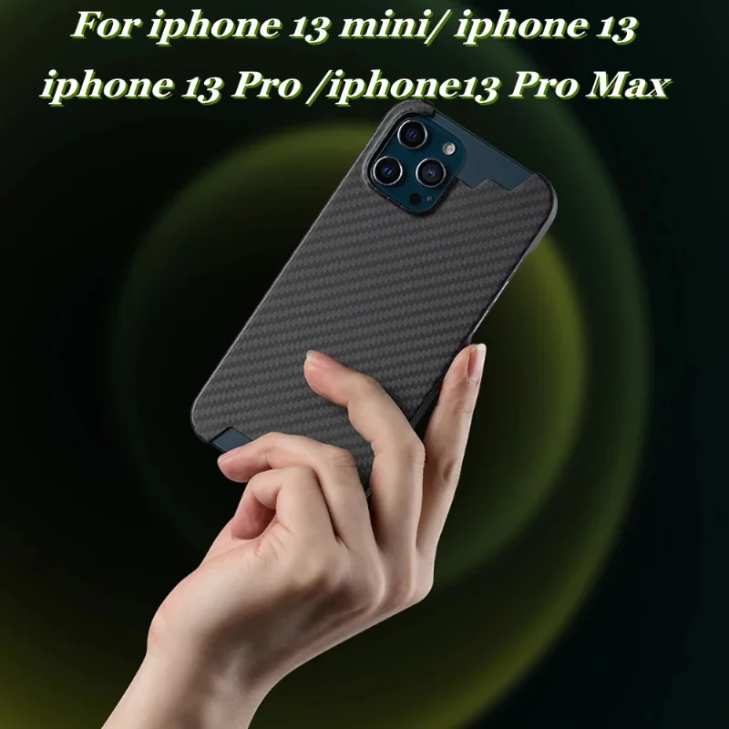 

Real Carbon Fiber Case for Iphone 13 Pro Max Carbon Fiber Phone Case Aramid Fiber Cover IPhone 13 Mini/13 Pro Protective Case