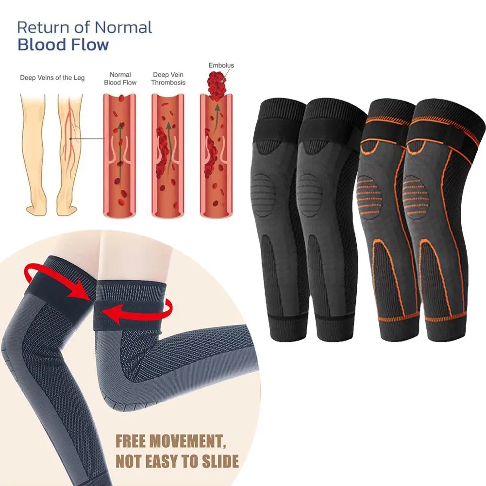 

Спортивные наколенники, защита для ног, фиксатор колена, компрессионный длинный рукав для ног, рельефный артрит, спортивные наколенники для бега