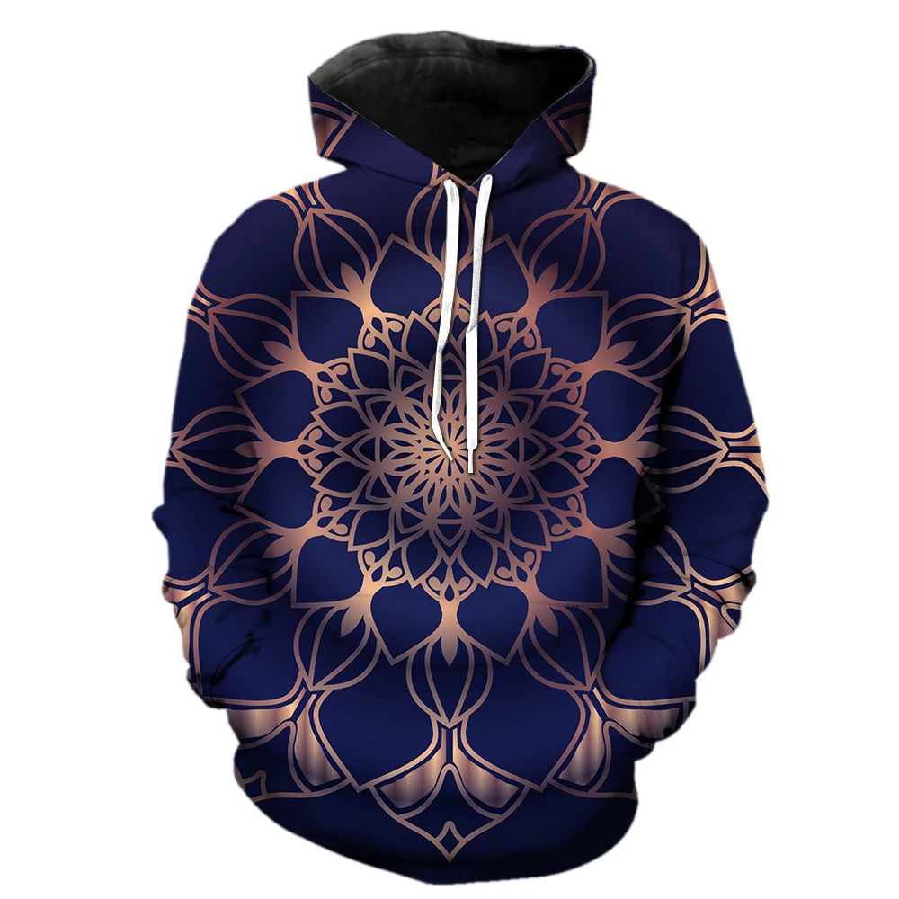 

Mandala Men's Hoodies 3D Printed With Hood Jackets Long Sleeve Sweatshirts Casual Unisex 2022 Hot Sale Oversized Hip Hop Tops