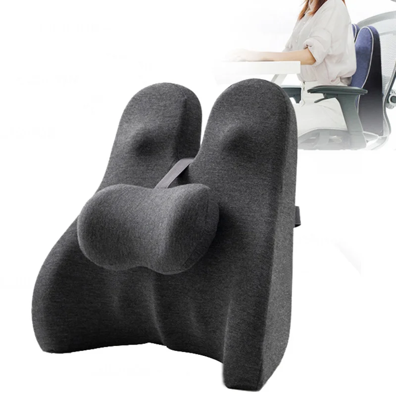 

Memory Foam Lumbar Support Seat Soft Pillows Breathable Healthcare Back Massager Universal Car Home Office Relieve Pain
