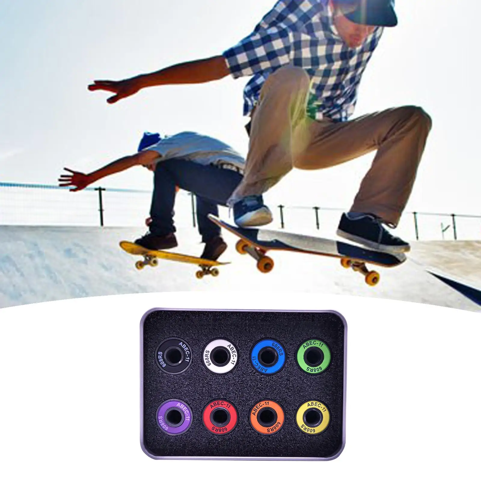 8x подшипники для скейтборда модель с железным ящиком хранения стальная Замена