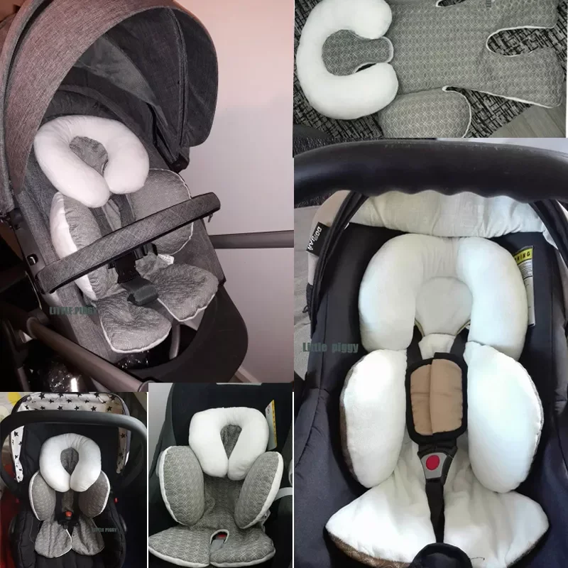 stroller cushion car seat accessories pram thermal mattress liner mat infant shoulder belt strap cover Neck Protection pad