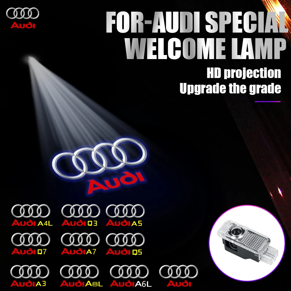 2 шт. Автомобильные светодиодные лампы для дверей Audi A3 A5 A4L A6L A7 A8L Q3 Q5 Q7 SLINE RS |