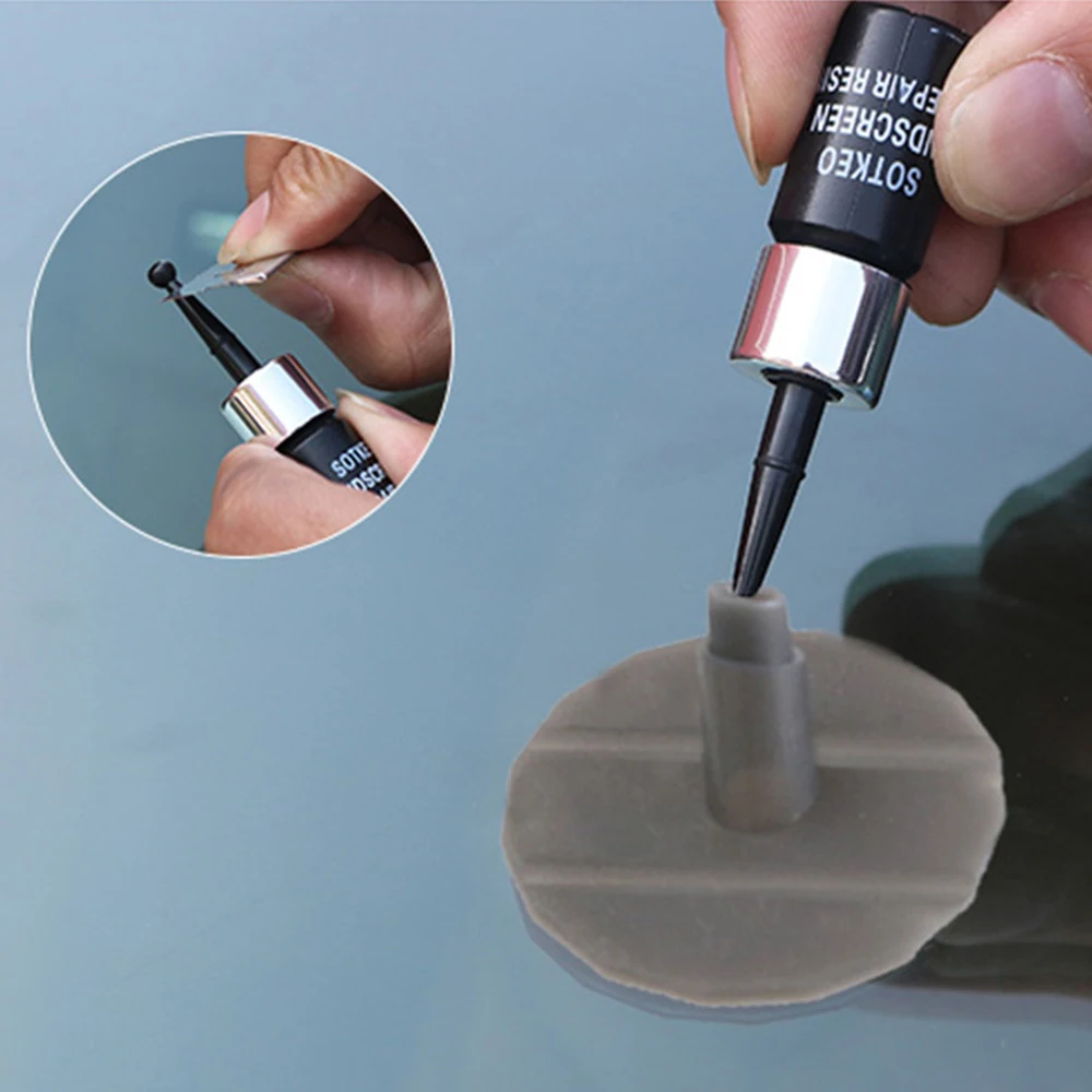 

Car Windshield Repair Tool DIY Window Repair Tool Windshield Glass Scratch Crack Recovery Window Glass Resin + Blade + Stripe