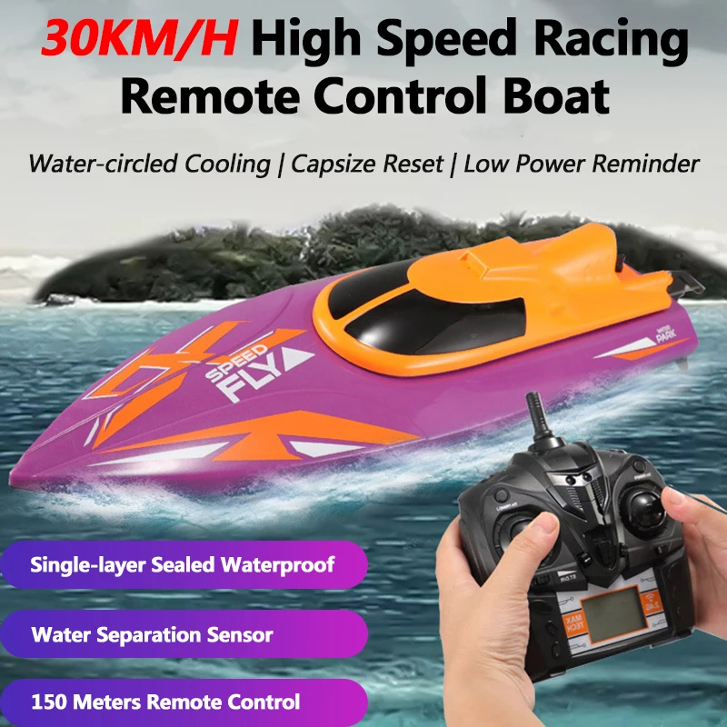 

TKKJ H110 RC BOAT Remote Control 4CH 2.4GHz RC Boat Racing Boat With 180 Degree Flip Toy Gifts