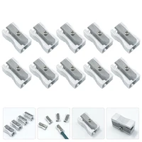 20pcs sharpener aluminum alloy handheld sharpener manual for use in schools offices homes projects silver
