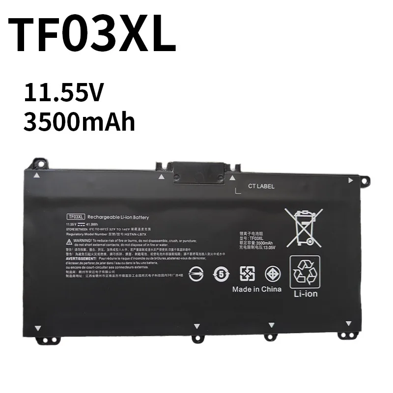 Аккумулятор TF03XL для ноутбука HP Pavilion 14-BF 15-CC 15-CD 17-AR 17-AR050WM HSTN-UB7J 920046-541TPN-Q188 41Wh