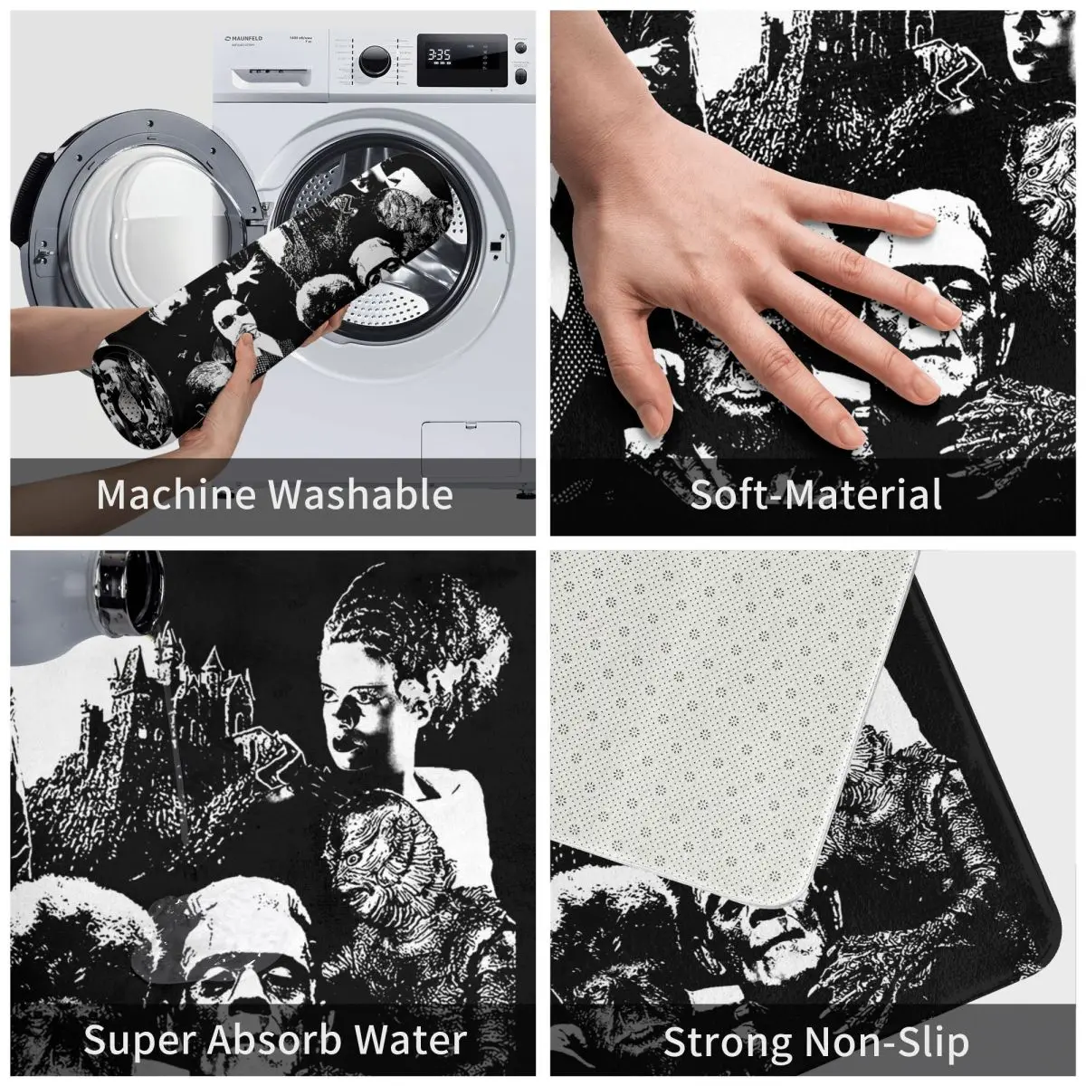 Коврик для ванной комнаты Вселенная монстров