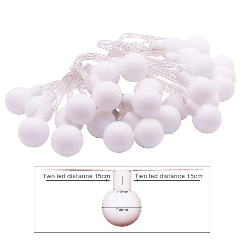 Светодиодная гирлянда WS2812B с круглыми шариками