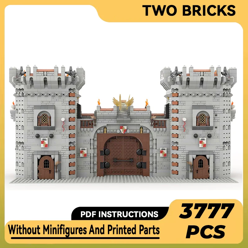 

Техническая модель крепости средневековый замок ворота Модульные строительные блоки подарки игрушки для детей наборы для сборки своими руками