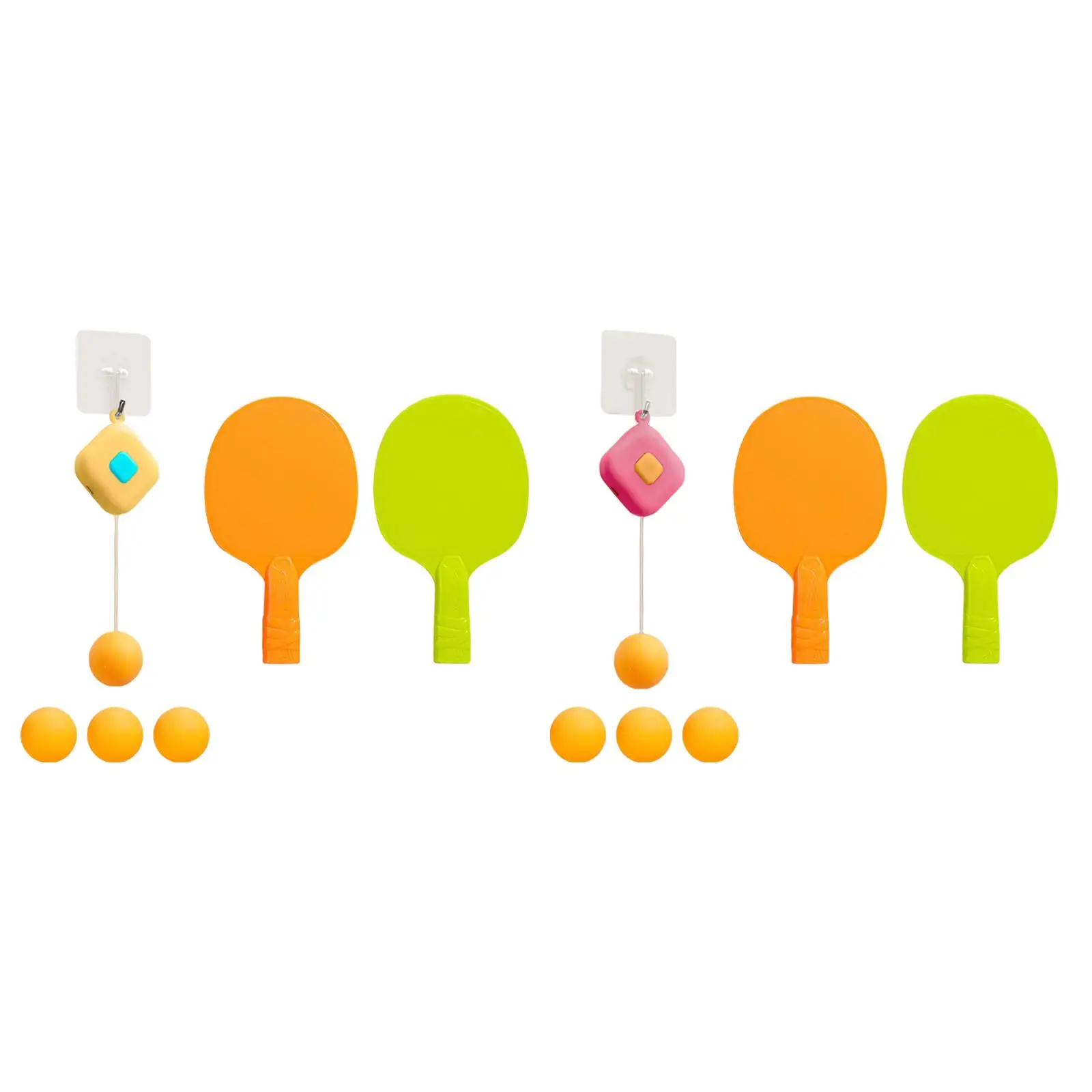 

Hanging Table Tennis Pingpong Trainer No Need Table Home Parent Child Toy with Balls Hand Eye Coordination for Family Door Frame