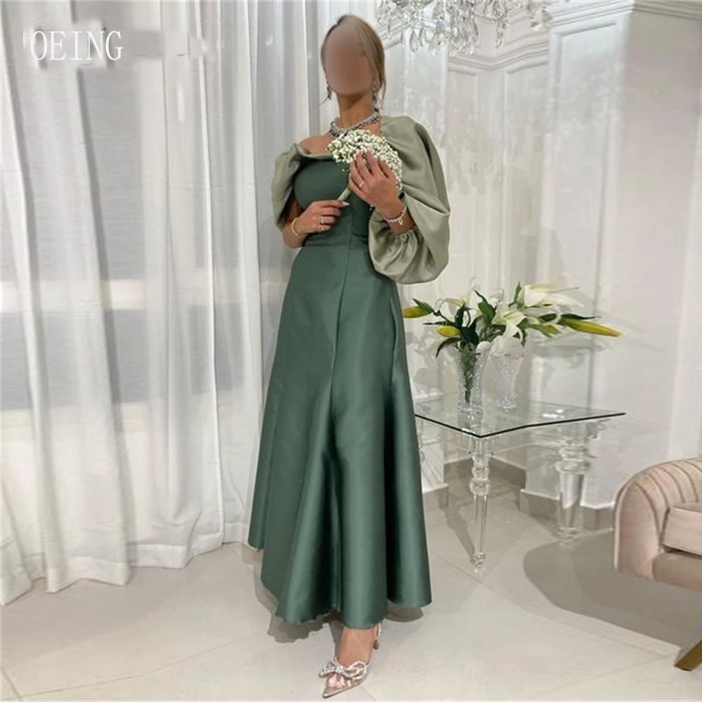 

OEING Vintage One Shoulder Prom Dresses Mermaid Ankle Length Satin Abendkleider Dubai Arabic Evening Dress Robe De Soirée 2023