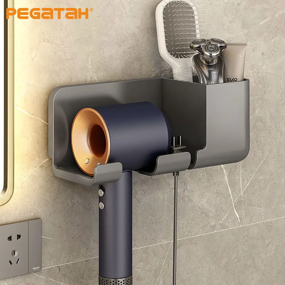 

Hair Dryer Holder Wall Mounted Wall Dryer Cradle Straightener Stand Hairdryer Blow Dryer Organizer for Bathroom Bathroom Shelves