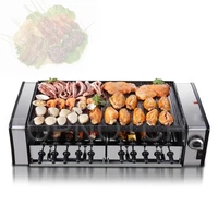 automatic smokeless bbq electric kebab rotary grill stove rotisserie teppanyaki barbecue non stick frying pan skewer griddle