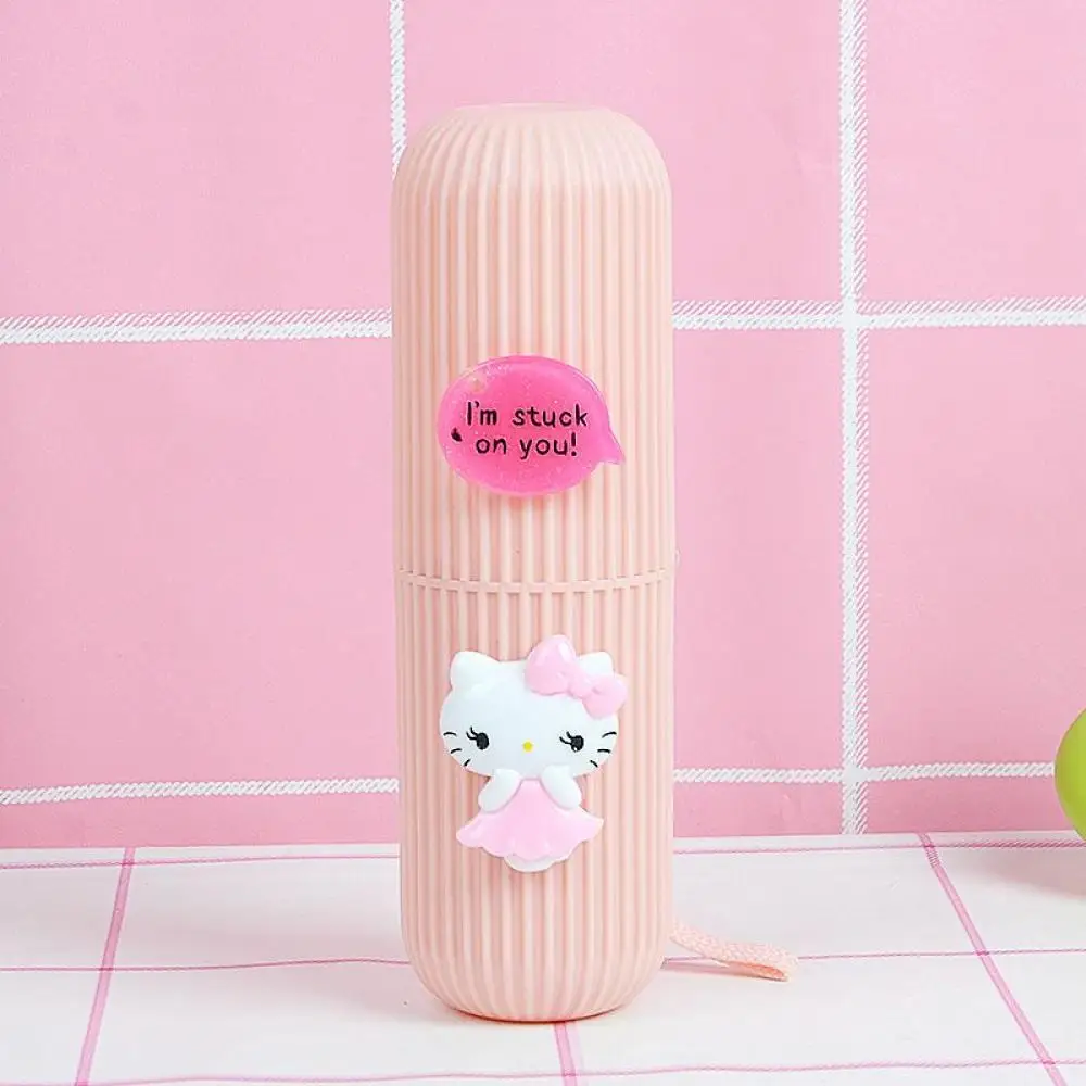 Washing Cup Kawaii Sanrio Hello Kitty Anime Figure Toothbrush Storage Box Brush Teeth Gargle Travel Outdoor Portable Child Cute