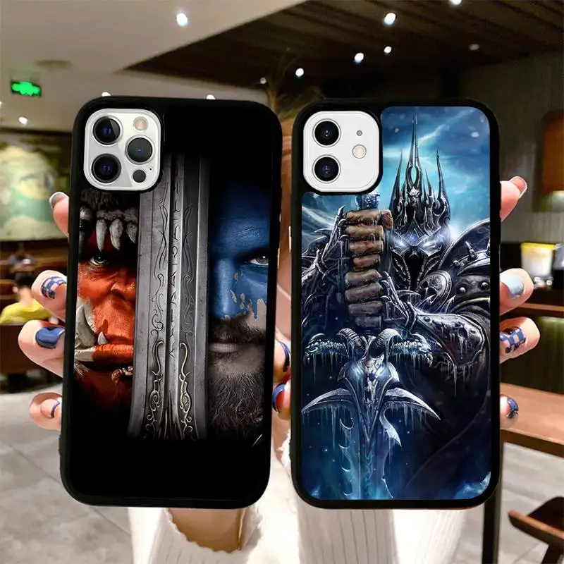 

The World of W-Warcrafts Phone Case Silicone PC+TPU Case for iPhone 11 12 13 Pro Max 8 7 6 Plus X SE XR Hard Fundas