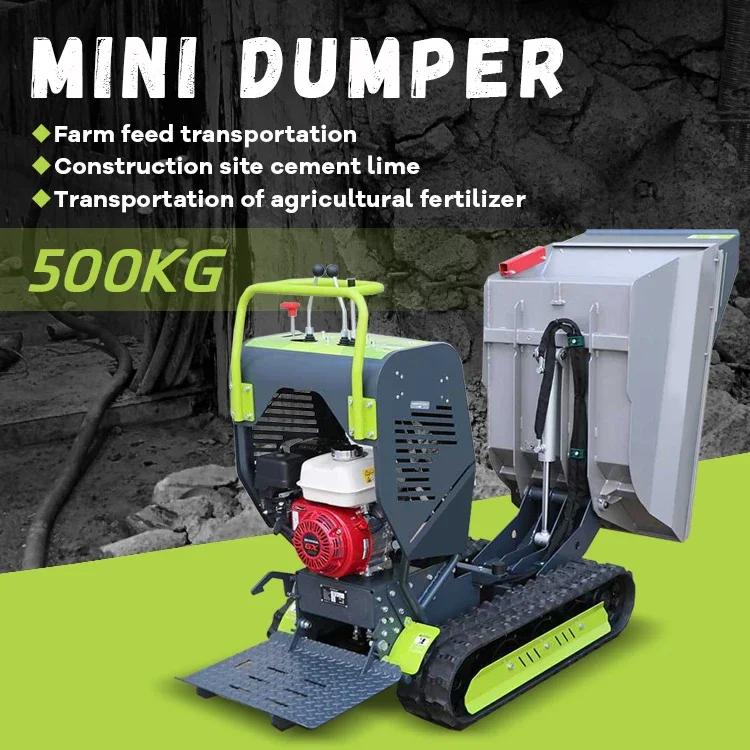 Мини-гусеничный самосвал для сельскохозяйственной загрузки и транспортировки