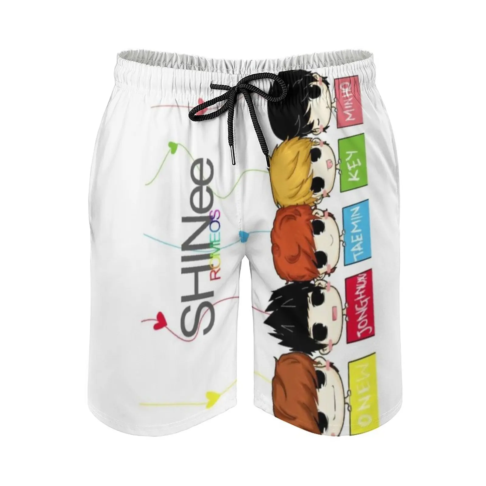 

Shinee Men's Beach Shorts Board Shorts Bermuda Surfing Swim Shorts Ommik Case Cool Funny Blue Black Cover Geek Red Green White