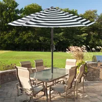 With Push Button Tilt And Crank For Garden Deck Lawn Backyard Pool And Beach 7.5'' Outdoor Patio Table Umbrella Market Umbrella
