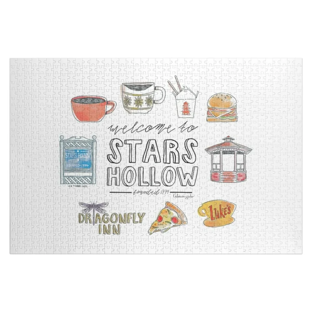 Пазл со звездами и полой сеткой персонализированный пазл с детскими предметами