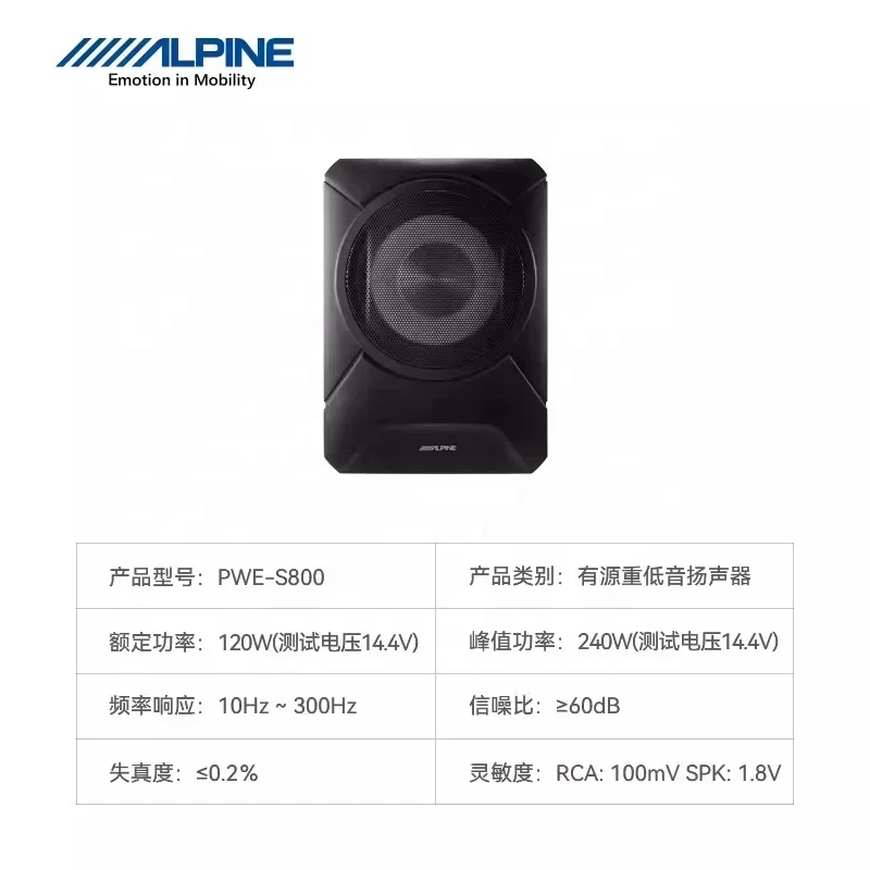 Новый Alpi-ne PWE-S800 автоматический активный бас с двойной звуковой катушкой 8 &quot240 Вт