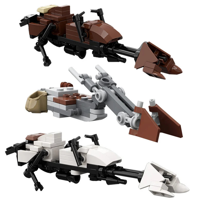 Speeder Bike Taxiing spacecraft Model MOC Building Blocks Space War Motorbycle Vehicle Assembly Bricks Toys for Kids Xmas Gifts
