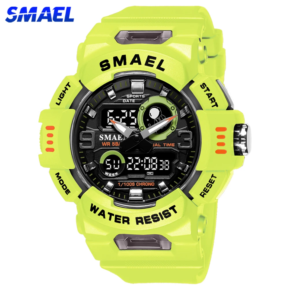 SMAEL Brand Watch Men Dual Display LED Digital Analog Wristw