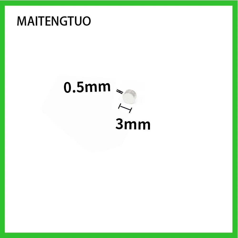 

10-5000Pcs Round Shape Rare Earth Neodymium Super Strong Magnetic NdFeB Magnet Fridge Door Acoustic Field Electronics 3x0.5mm
