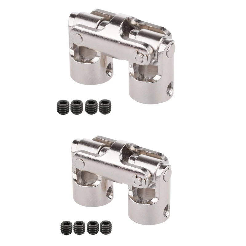 

2Set Rc Double Universal Joint Cardan Joint Gimbal Couplings With Screw,6X6mm & 4X4mm