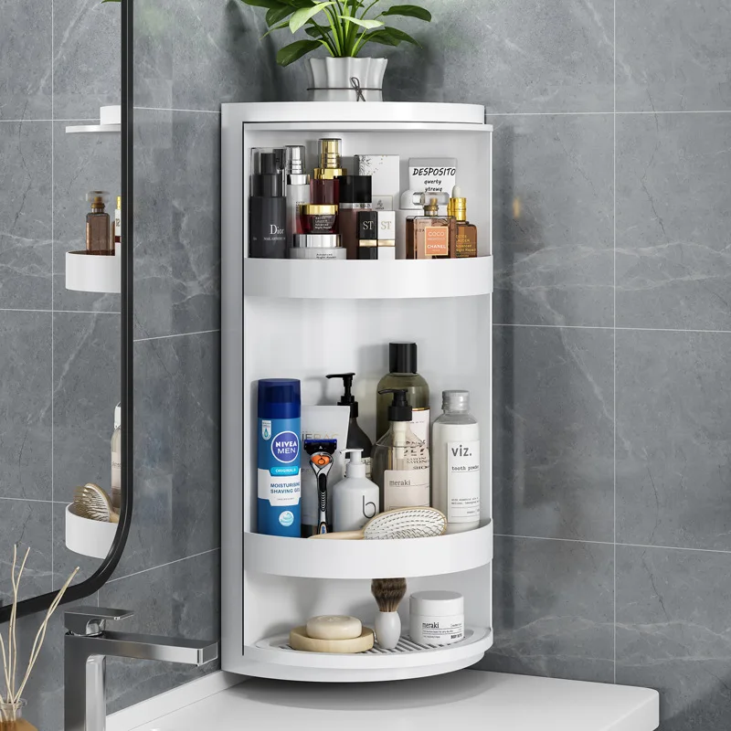 

Новинка 2022, вращающаяся стойка для хранения в ванной комнате, угловой шкаф для хранения раковины в ванной комнате, настенный Штатив для туал...