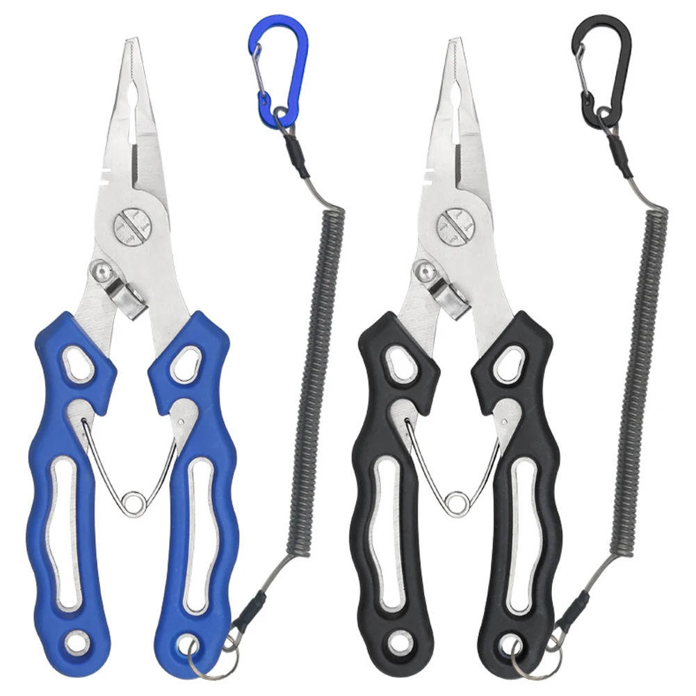 

Stainless Steel Hook Remover Split Ring Opener Multifunctional Fishing Pliers Braid Line Cutter Fishing Tackle
