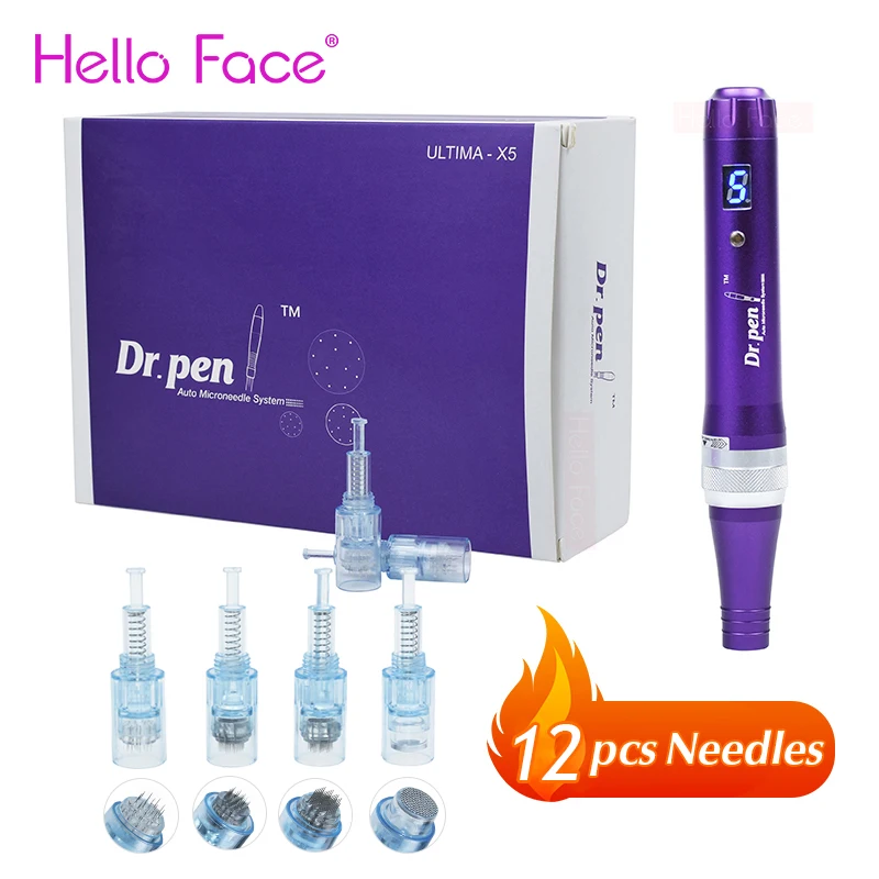 Dr. pen Ultima X5 With 10 pcs Needles Wieless Microneedling pen Micro Needle Derma Pen MTS Therapy Beauty Machine