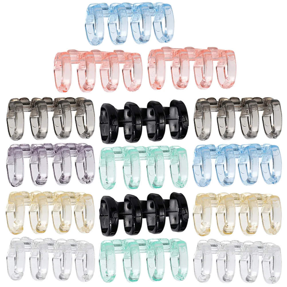 

16 Pcs Removable Binder Decorative Books Notebook Ring School Supply Plastic Rings Photo Album Clamp DIY Loose Leaf
