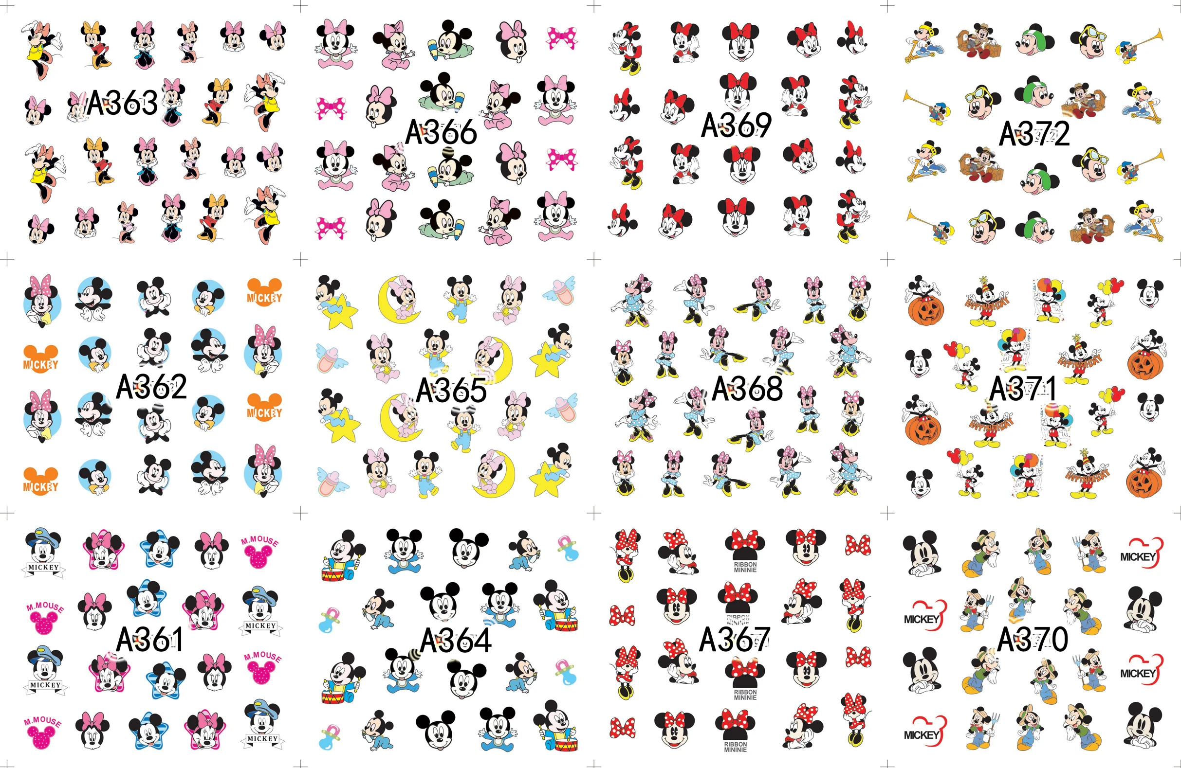 11 листов/партия водные переводные наклейки для ногтей |