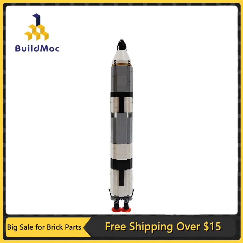 

MOC Gemini Titan Rocket Saturn V scale Model Building Block Kit Military Space Launch Vehicle Display Brick Model DIY Kid Toy