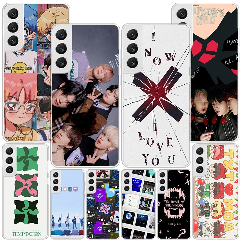 Чехол для телефона T-Txt Boy Band Kpop Samsung Galaxy S24 Ultra S23 S22 S21 Plus S20 FE S10E S10 S9 S8 +