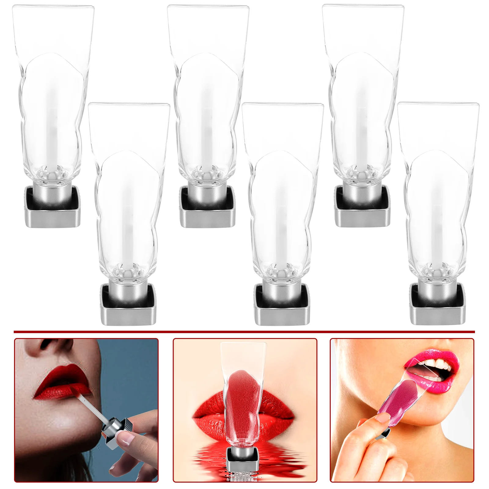 

6 Pcs Lipstick Empty Tubes Gloss Container Mini Balm Women Tools Bottle DIY Plastic Refillable Bottles Miss Bulk