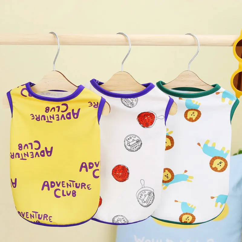 

Summer Puppy Dog Vest Bottoming Shirt Doggy VIP Costume York Chihuahua Maltese Poodle Pajamas Cute Pet Clothing Apparel Dropship