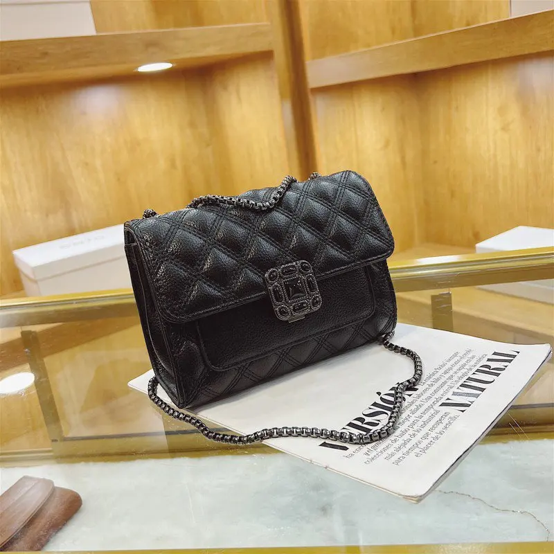 

Luxury Designer Women's Bag 2021 New Simple One-shoulder Leather Chain Messenger Bag Ladies Handbag Shoulder Bag Clutch