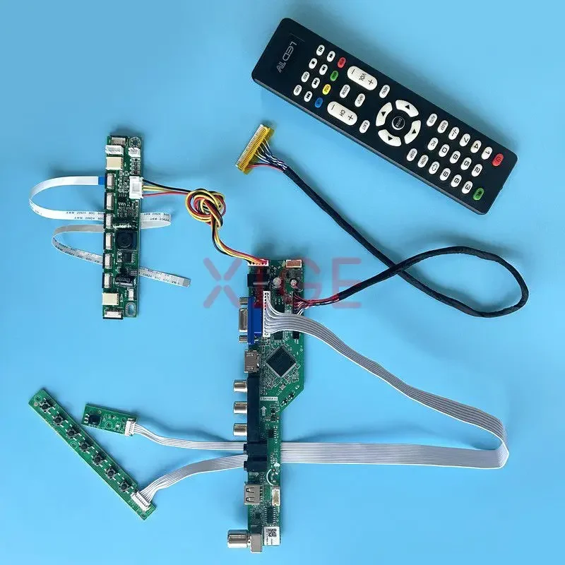 

Controller Driver Board Fit LP154WX7 B154EW09 TV Analog Signal 15.4" 30-Pin LVDS 1280*800 USB+AV+HDMI+VGA LCD Display Panel Kit