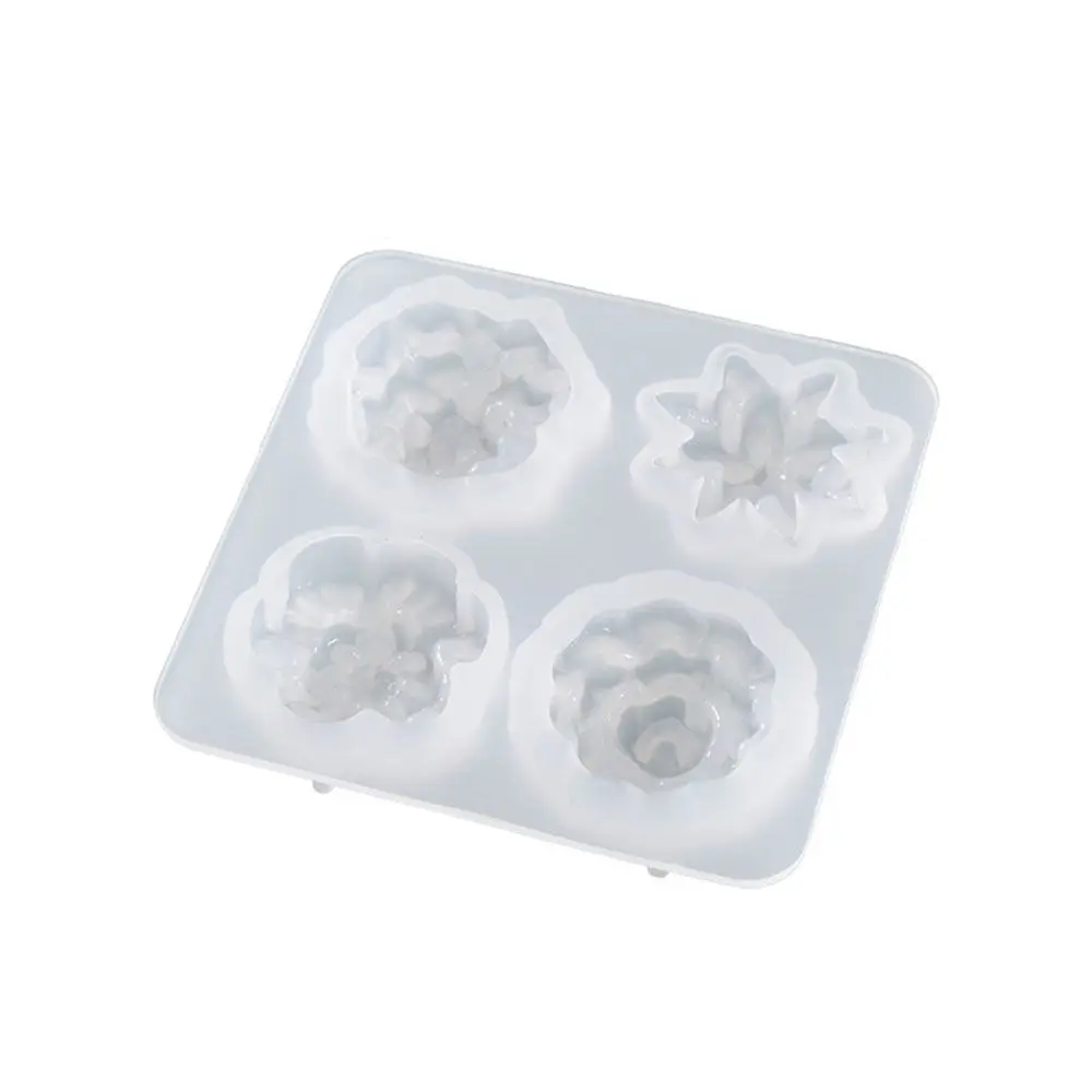 Форма из кремния для творчества DIY для создания украшений из уф-эпоксидной смолы, форма для подвески, литья смолы с изображением цветочных лепестков, трехмерная корона.