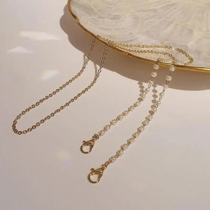 

Metal Sunglasses Masking Chains For Women Pearl Non-slip Lanyard Eyeglasses Chains Cord Glasses Fashion Jewelry Hanging Rope