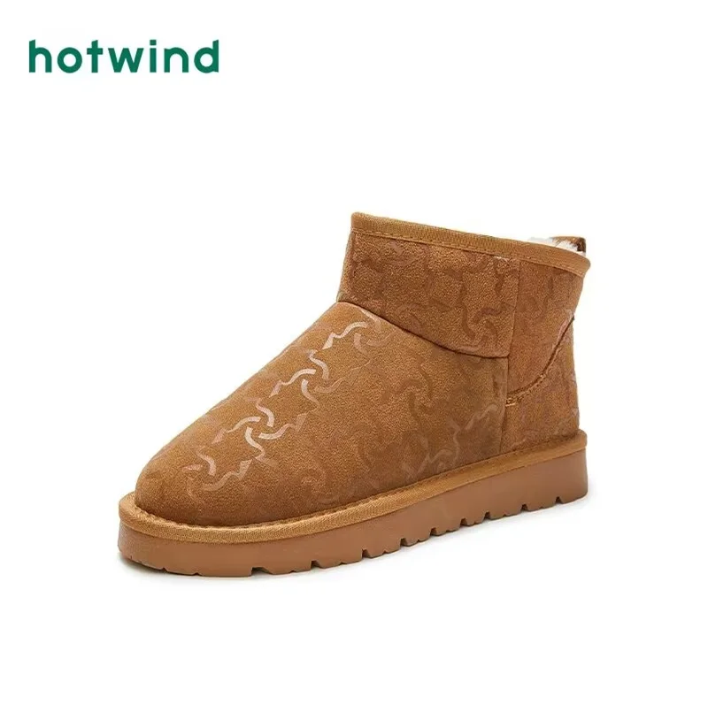 

Simple retro winter plus fleece warm boots handmade custom fur one-piece boots Fashion casual women 35-40