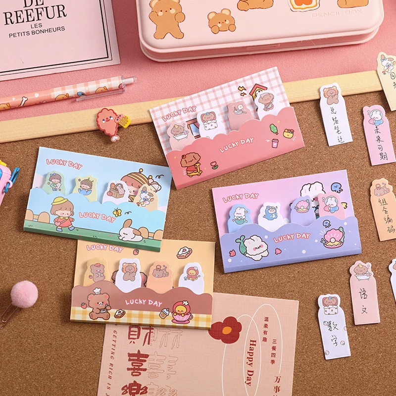 

30Packs Wholesale Pink Memo Sticky Girl Heart Base Paper Pad Notes Book Background Account Cartoon Supplies Planner 11*7CM