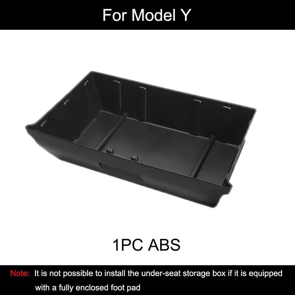 

Ящик для хранения под сиденьем Tesla Model Y 2021, флокирующий органайзер, чехол для мусора, магнитный ящик для хранения, аксессуары для интерьера