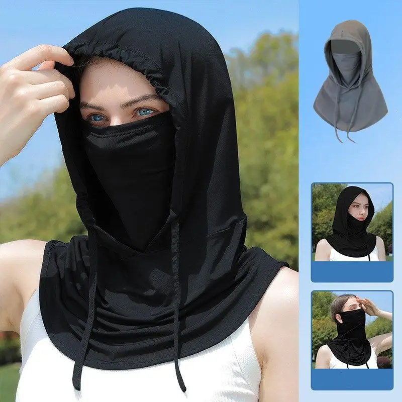 Летняя женская Солнцезащитная шляпа с дышащей солнцезащитной маской для лица