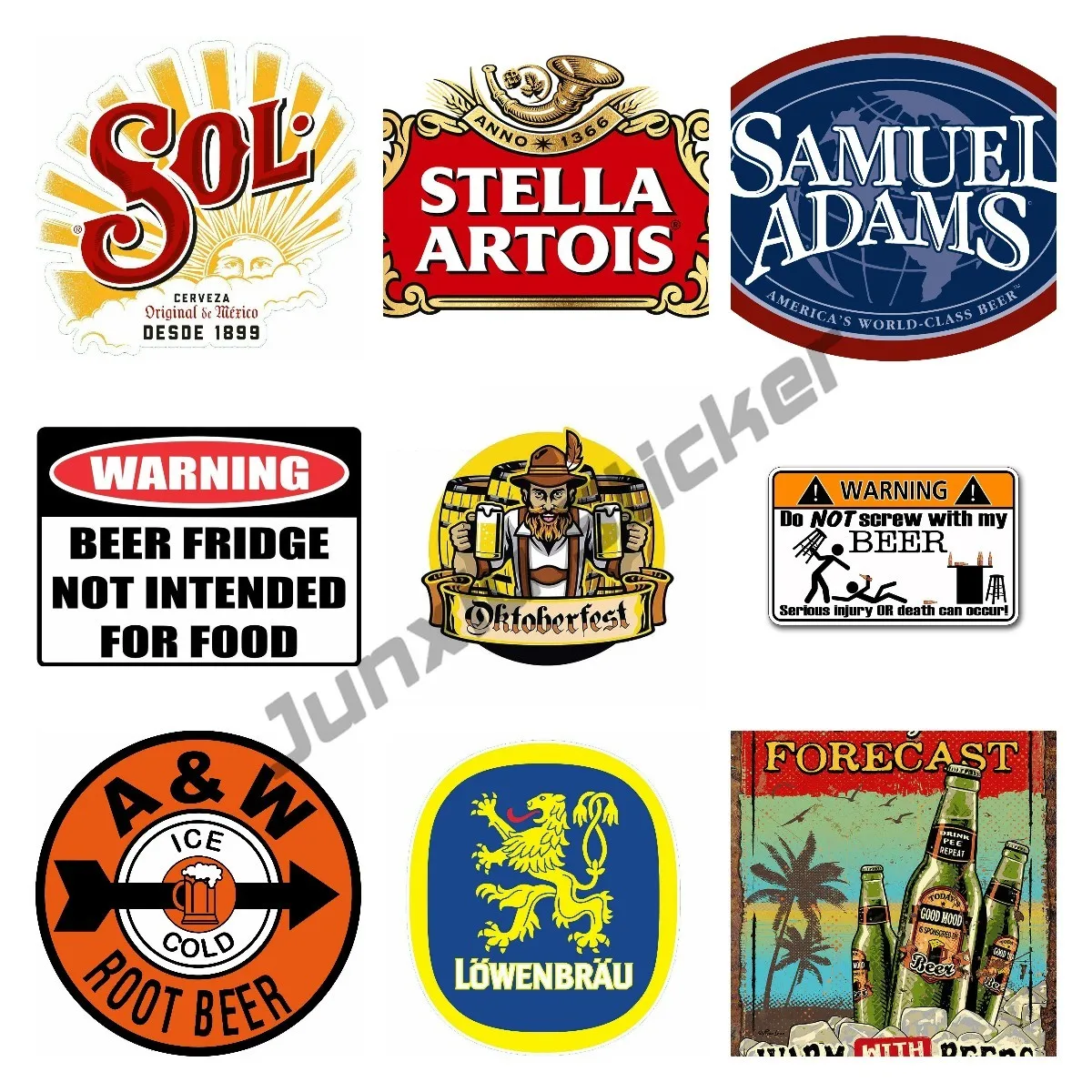 

Забавное пиво, различные бренды, выпадающие наклейки, Кубок, теперь ПВХ наклейки для авто, Модные цветные виниловые наклейки, водонепроница...