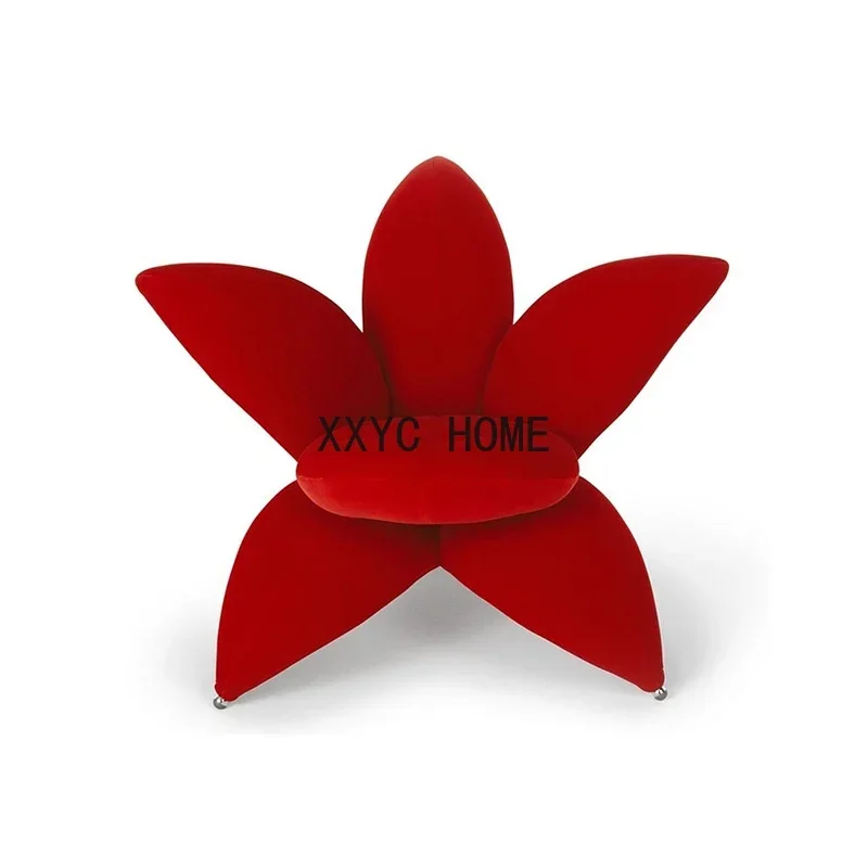 Креативный специальный стул в виде лепестков лилии с цветами и надписью morning glory