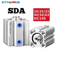 air cylinder sda series male thread pneumatic compact 16202532405063mm bore to 5101520253035404550mm stroke