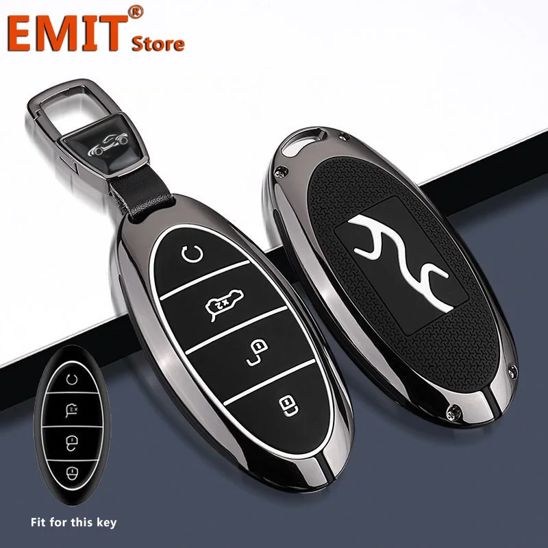 

Силиконовый брелок для ключей из цинкового сплава для BYD YangWang U8 U9, удаленная Защита, Чехол для сумки, оболочка, брелок, кольцо-держатель, автомобильные аксессуары